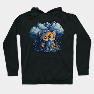 Awesome Couple  Cat Hoodie